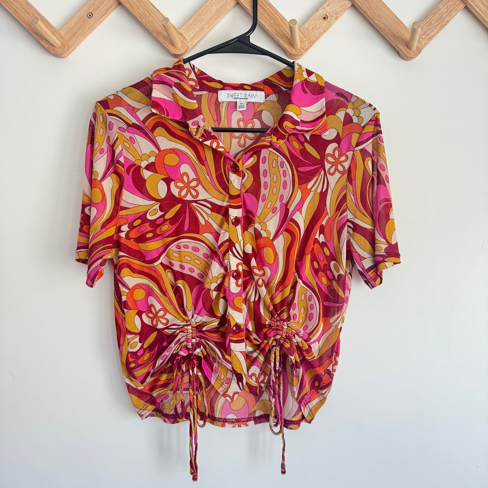 Retro Floral Crop Top